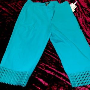 Teal woman Capri pants never worn